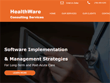 Tablet Screenshot of healthware-consulting.com
